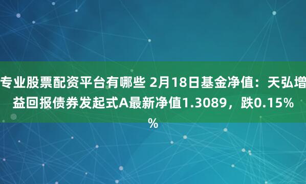 专业股票配资平台有哪些 2月18日基金净值：天弘增益回报债券发起式A最新净值1.3089，跌0.15%