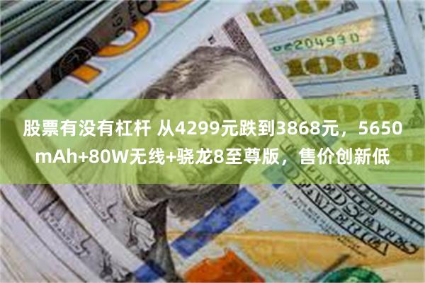 股票有没有杠杆 从4299元跌到3868元，5650mAh+80W无线+骁龙8至尊版，售价创新低
