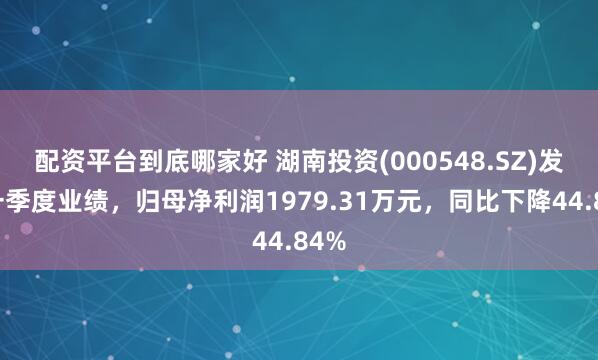 配资平台到底哪家好 湖南投资(000548.SZ)发布一季度业绩，归母净利润1979.31万元，同比下降44.84%