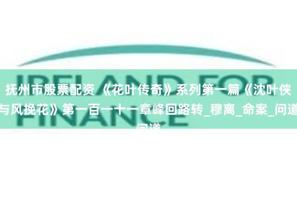 抚州市股票配资 《花叶传奇》系列第一篇《沈叶侠与风挽花》第一百一十一章峰回路转_穆离_命案_问道